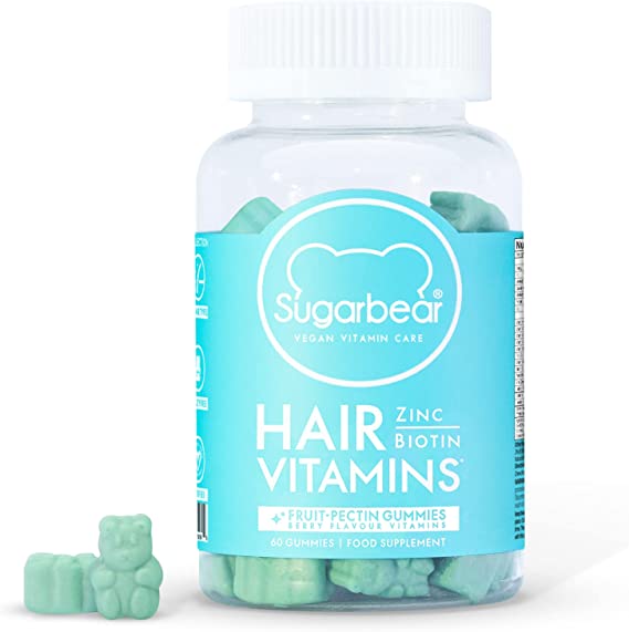 SugarBear Hair Vitamins, 60 Vegan Gummies