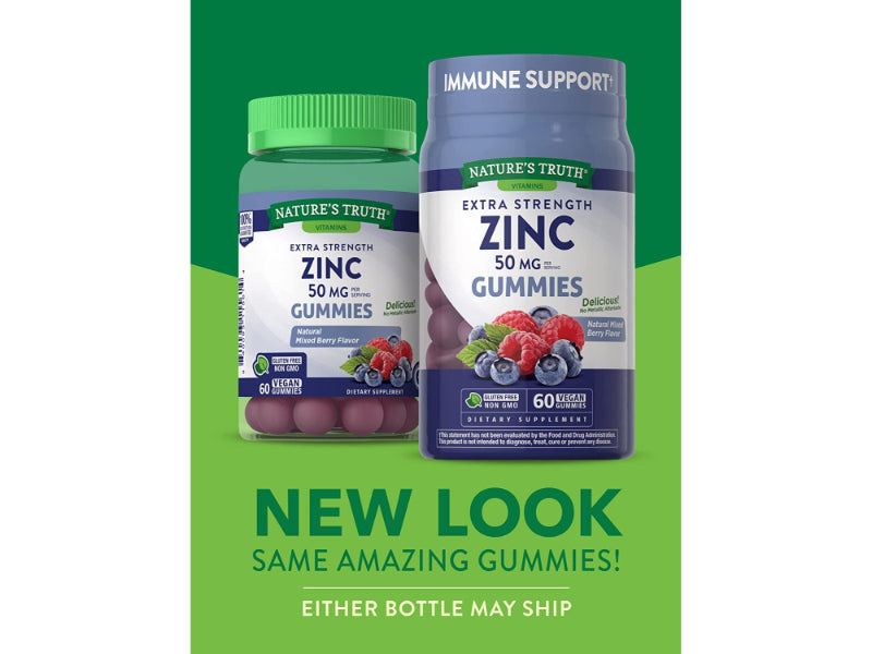 Nature's Truth Zinc Gummies 50mg, 60 Count